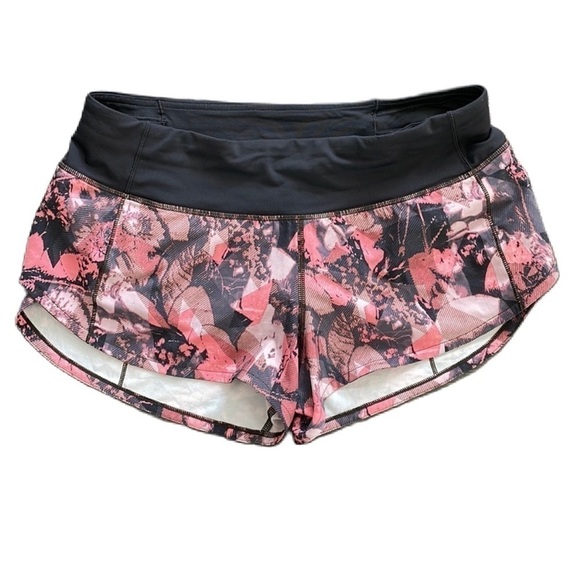 Sz4 Lululemon Speed Up Short 2.5” in Translucence Alpine White Multi/Black EUC - Picture 6 of 12